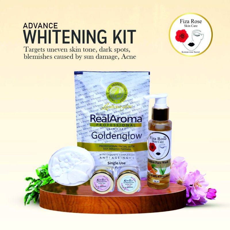 Whitening kit with rice Soap For glowing skin