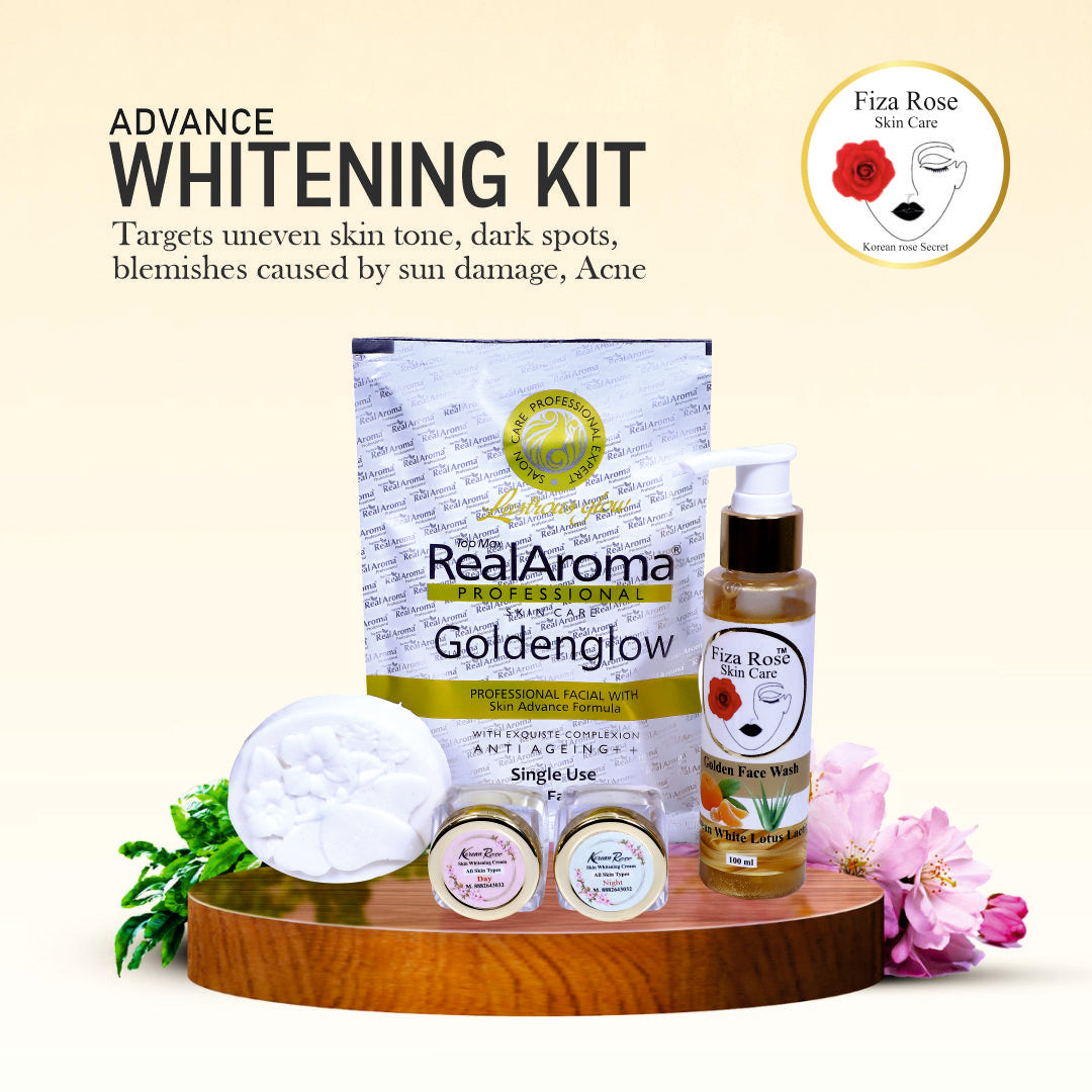 Whitening kit with rice Soap For glowing skin